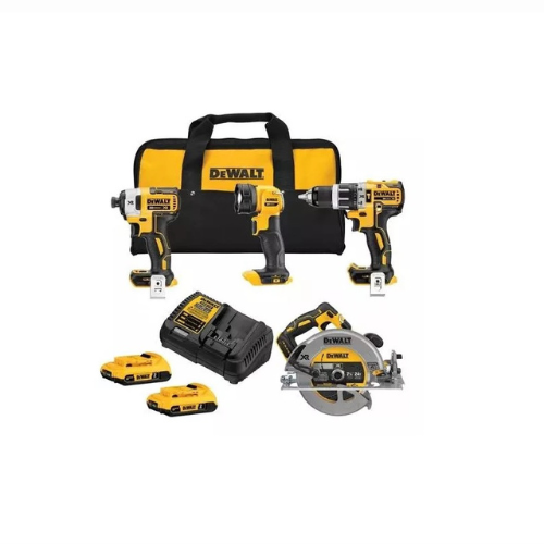 KIT 4 XR 20V BRUSHLESS DEWALT DCK433D2 TOOLS