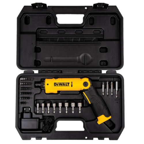 ATORNILLADOR INALAMBRICO DEWALT 8V + 45 ACCESORIOS DCF008