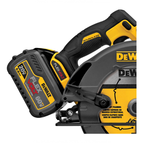 SIERRA CIRCULAR INALAMBRICO DEWALT FLEXVOLT 60V DE 7.1/4 DCS578T2