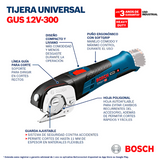 TIJERA UNIVERSAL INALAMBRICA BOSCH GUS 12V-300 SIN BATERIAS