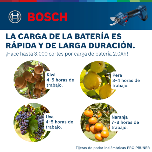 TIJERA DE PODAR 12V BOSCH PRO PRUNER BRUSHLESS SIN BATERIAS