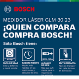 BOSCH MEDIDOR DE DISTANCIA LASER 30 MTS GLM 30-23 BOSCH