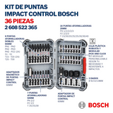 BOSCH IMPACT CONTROL IMPACT BIT SET 36 PCS 