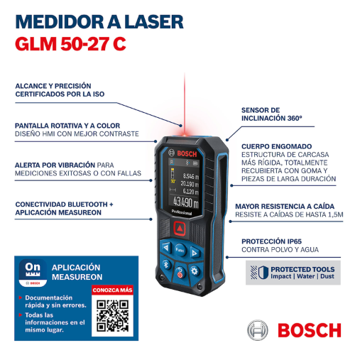 MEDIDOR DE DISTANCIA LASER GLM 50-27 C BOSCH PROFESIONAL