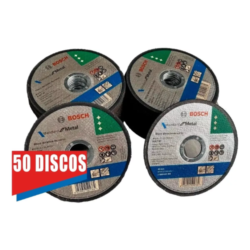 50 DISCOS DE CORTE ACERO INOX BOSCH 4.1/2 X 1 MM STANDAR