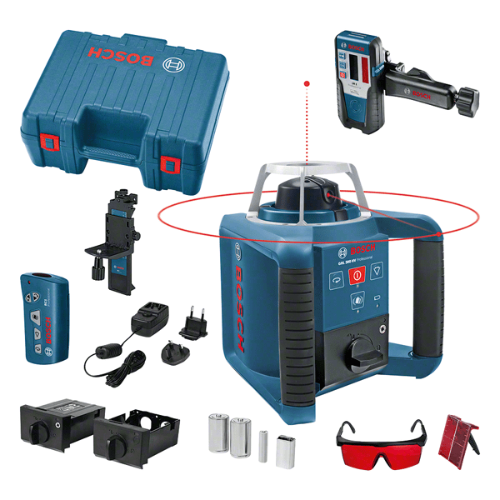 LASER ROTATIVO BOSCH ROJO GRL300HV + RECEP + SOPORTE