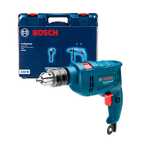 BOSCH TALADRO PERCUTOR GSB 550 RE - 550W + MALETA+ EMPUÑADUR