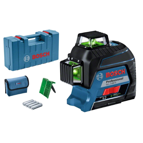 BOSCH NIVEL LASER VERDE GLL 3-80 G 3 LINEAS 360 GRADOS