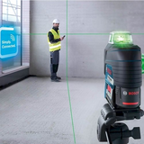 BOSCH NIVEL LASER VERDE GLL 3-80 G 3 LINEAS 360 GRADOS