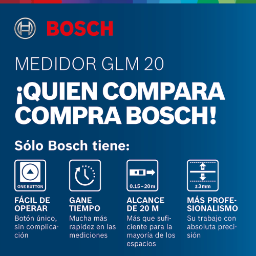 BOSCH MEDIDOR DE DISTANCIA LASER GLM 20 PROFESIONAL