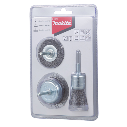 SET DE 3 GRATAS MAKITA TOMA 1/4 PARA TALADRO D-66070