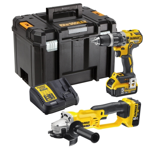 DCD796 HAMMER DRILL AND INALAM GRINDER KIT DEWALT 20V S/C DCK209P2T