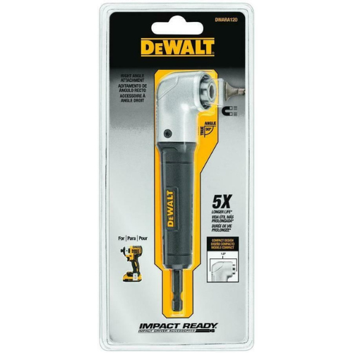 ADAPTADOR ATORNILLADOR DEWALT 90 GRADOS IMPACT READY DWARA120