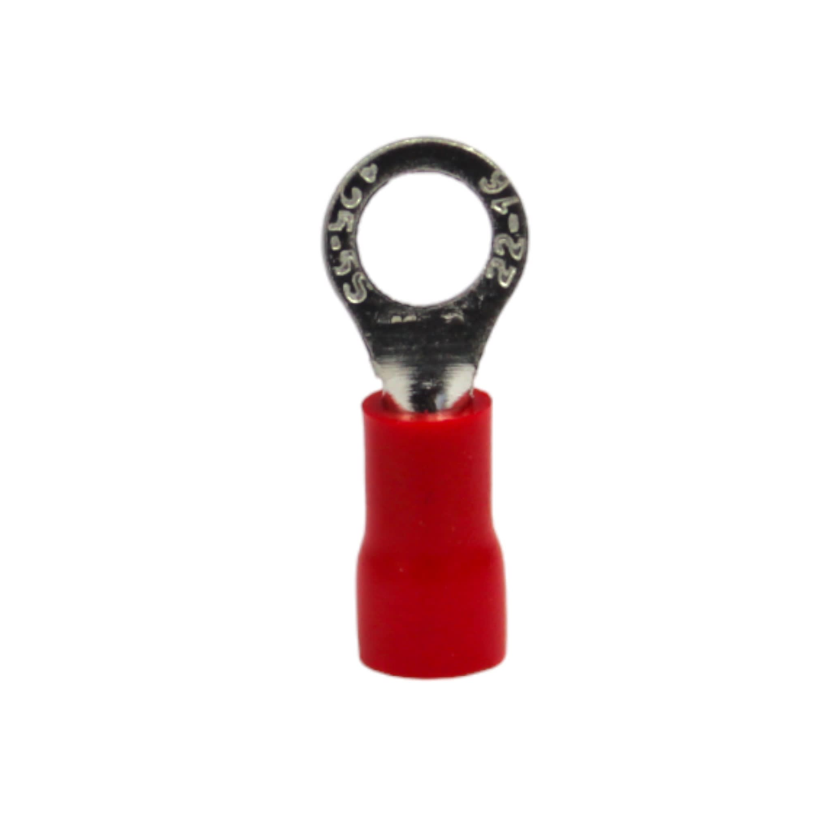 Terminal Anillo 22-16AWG M6 Rojo (Bolsa de 100 unidades)